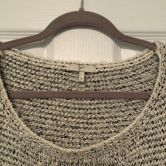 JOIE Camille Grey Fringe Cotton Blend Knit Sweater Small - Picture 4 of 8